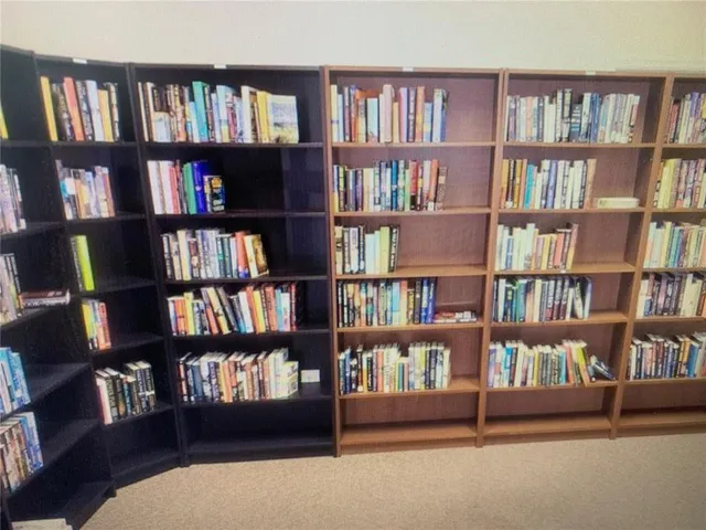 a view of a lake with houses