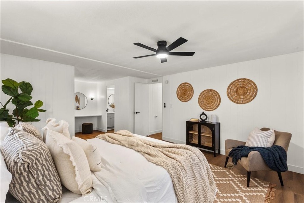 300 North Rampart Street, Unit 127 Orange, CA 92868 - Photo 17 of 37 Master Bedroom of the home at 300 N Rampart St TRAILER 127, Orange, CA. A bright and spacious private retreat