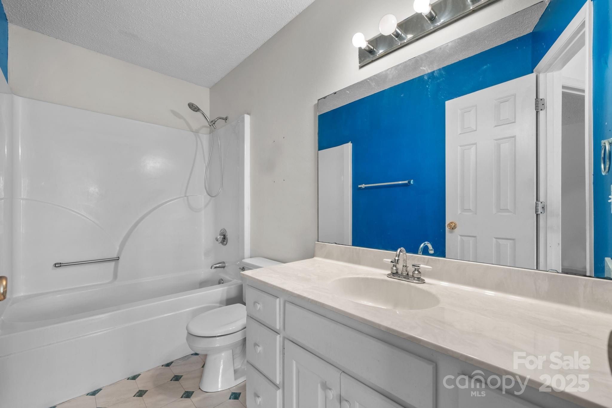 712 Painted Feather Lane Conover, NC 28613 - Photo 23 of 48 a bathroom with a sink a toilet and a bathtub