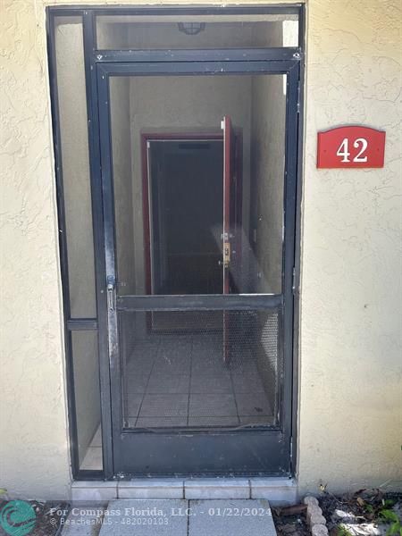 a view of a door