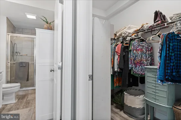 a view of a walk in closet