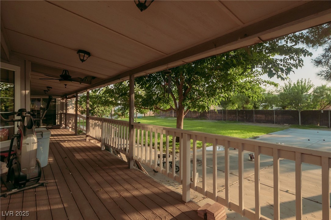 3485 Gally Road Pahrump, NV 89060 - Photo 83 of 90 Wooden deck featuring a fenced backyard