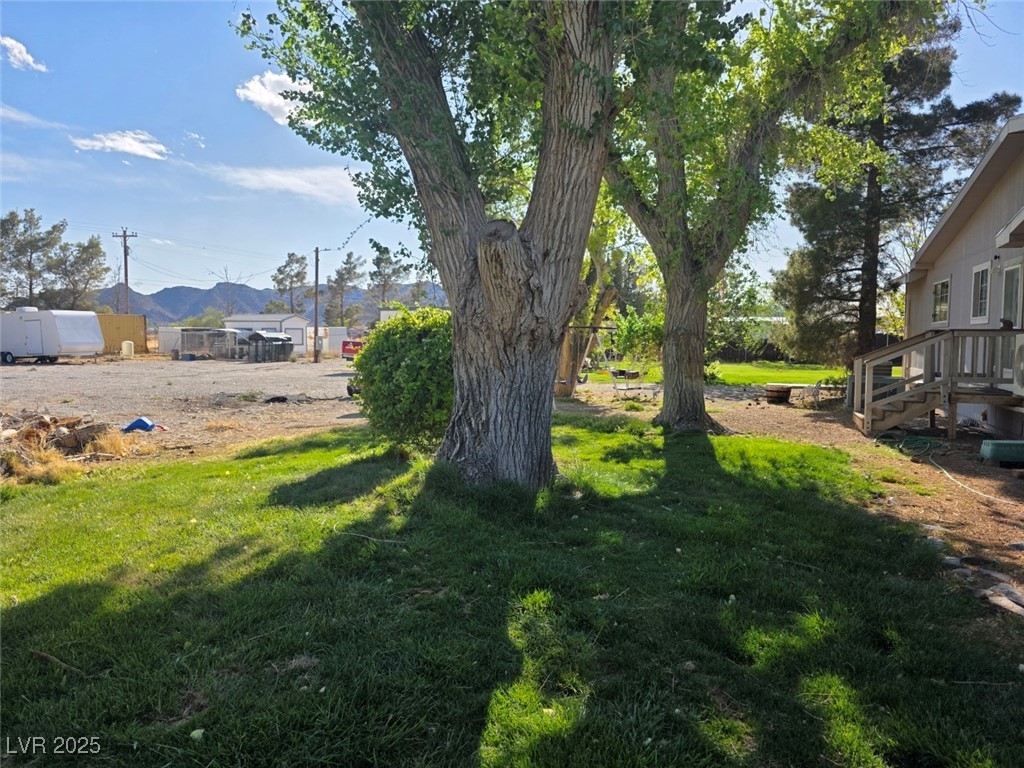 3485 Gally Road Pahrump, NV 89060 - Photo 89 of 90 View of grassy yard with a mountain view