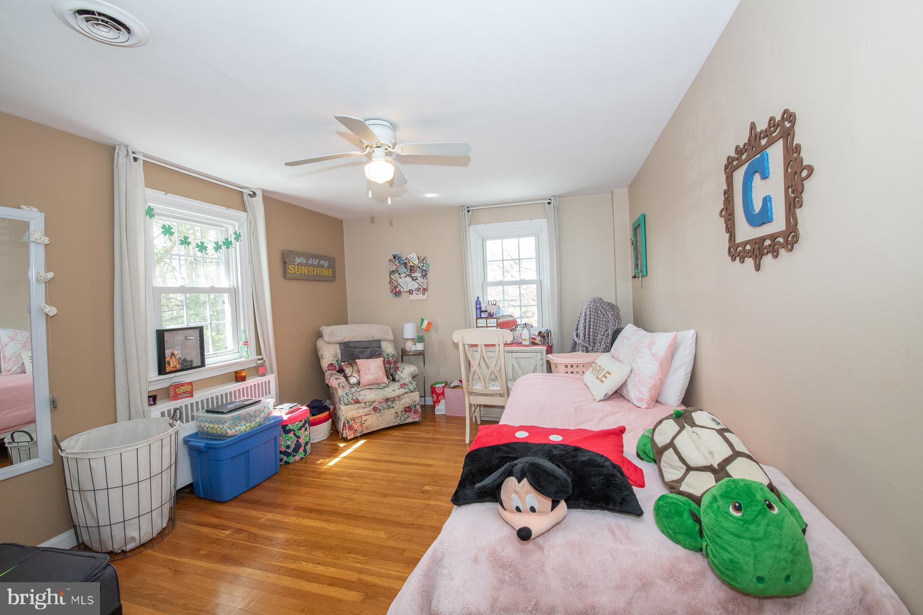 24 Holbrook Road Havertown, PA 19083 - Photo 24 of 40 3rd Bedroom with hardwood floors + ceiling fan