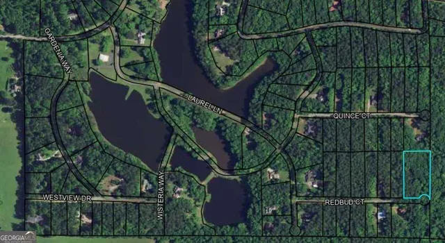 a view of a lake from a yard