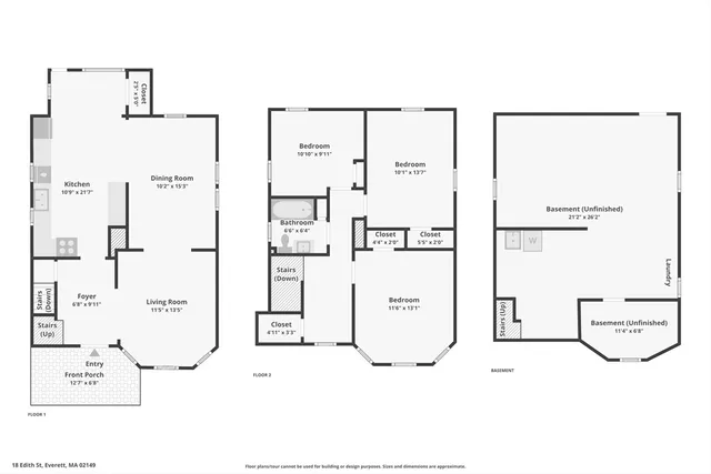 $3,400 | 18 Edith Street, Everett, MA 02149