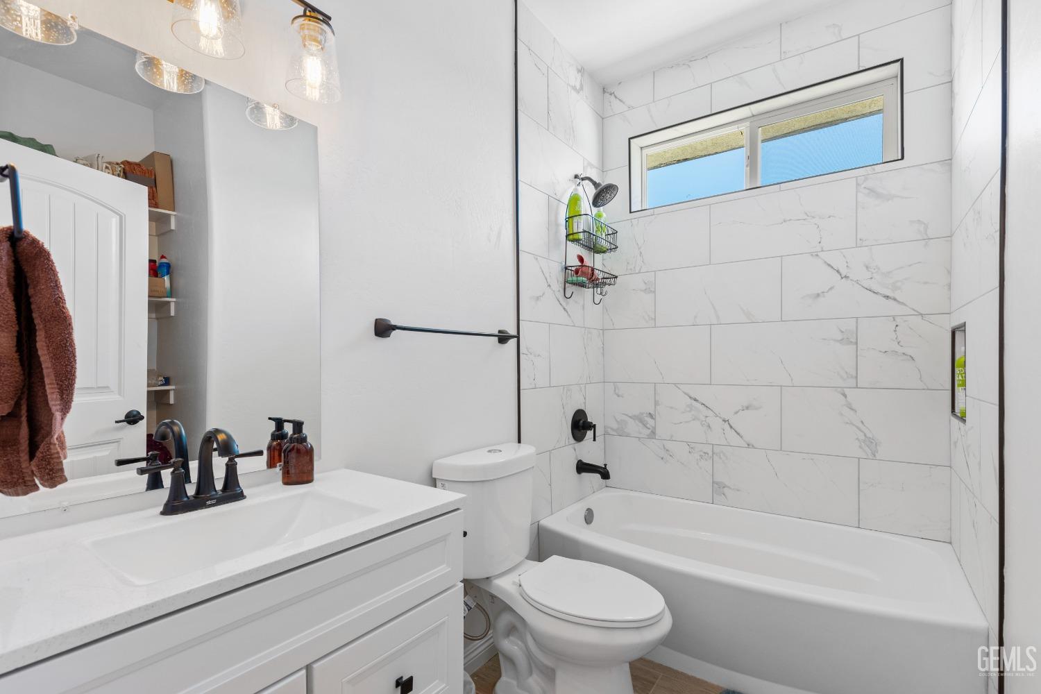 Undisclosed Address Tehachapi, CA 93561 - Photo 22 of 41 a bathroom with a sink a toilet and shower