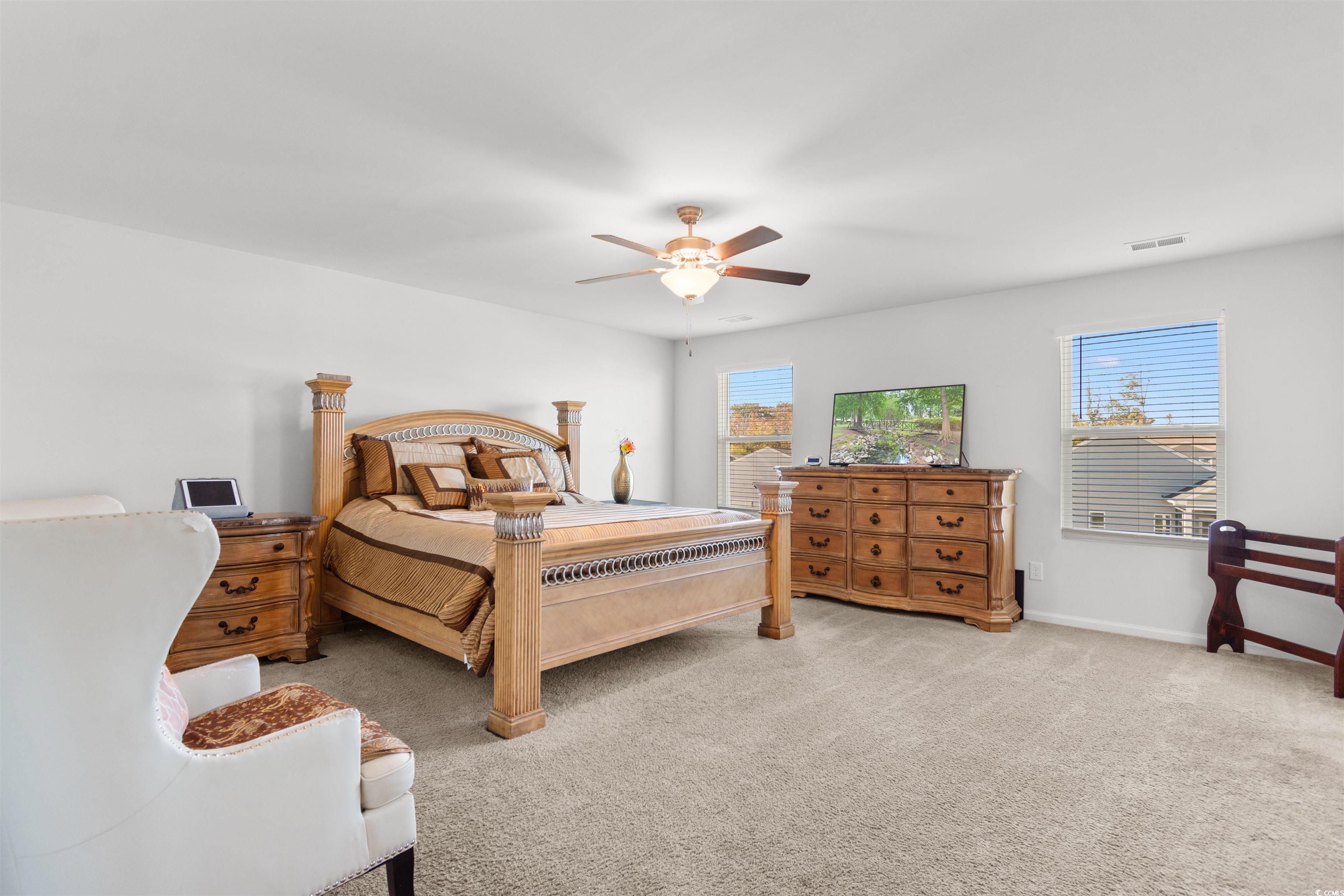 430 Stevia Court Conway, SC 29526 - Photo 18 of 40 Bedroom featuring light carpet and a ceiling fan