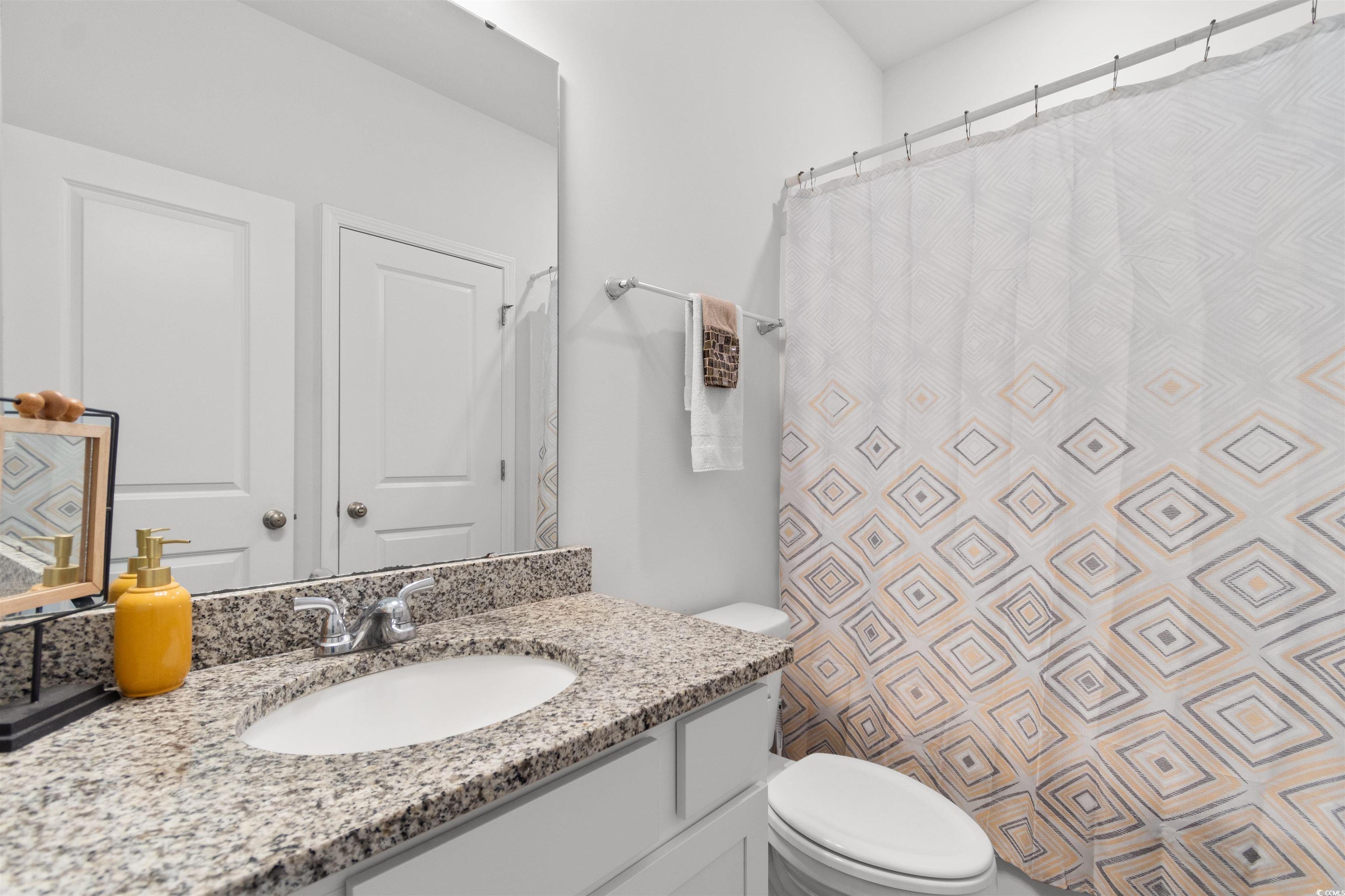 430 Stevia Court Conway, SC 29526 - Photo 9 of 40 Full bathroom featuring vanity and a shower with shower curtain