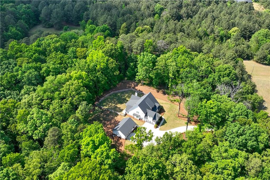 3584 Stock Road Monroe, GA 30656 - Photo 67 of 80 an aerial view of residential house with outdoor space and trees all around