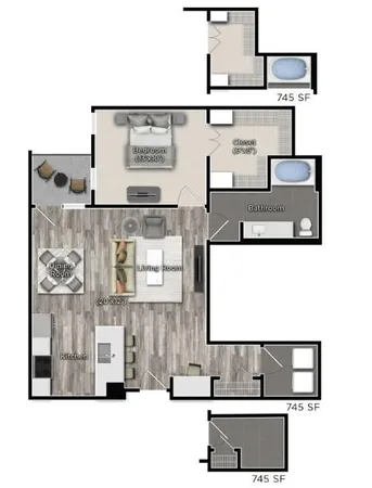 $1,917 | 1010 West Peachtree Street Northwest, Unit 450, Atlanta, GA 30309