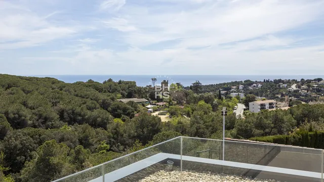 a view of a city from a balcony