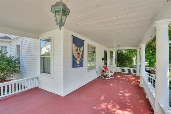 a view of a porch