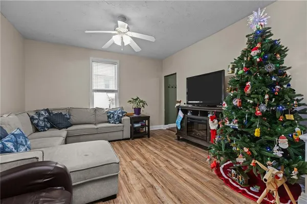 a kitchen with stainless steel appliances a refrigerator and a stove