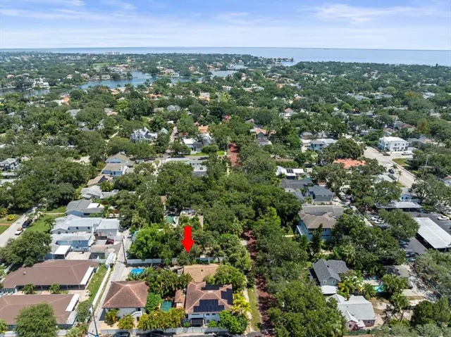 an aerial view of multiple house