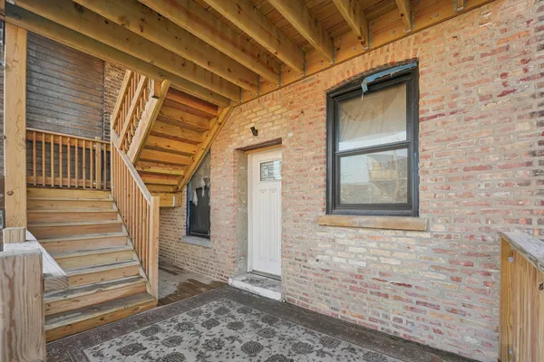 a view of front door of house