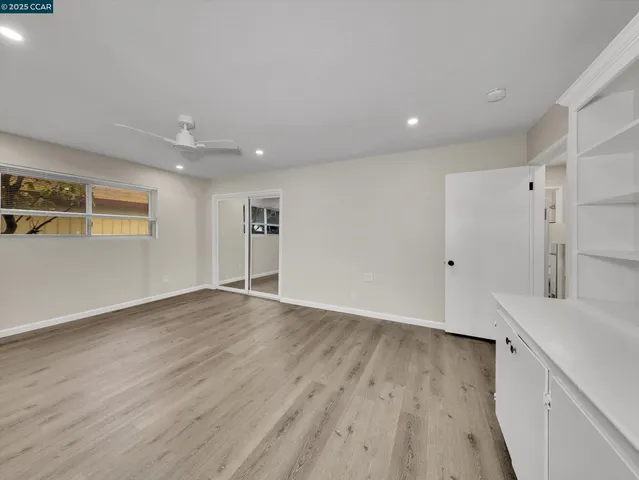 a view of a room with table