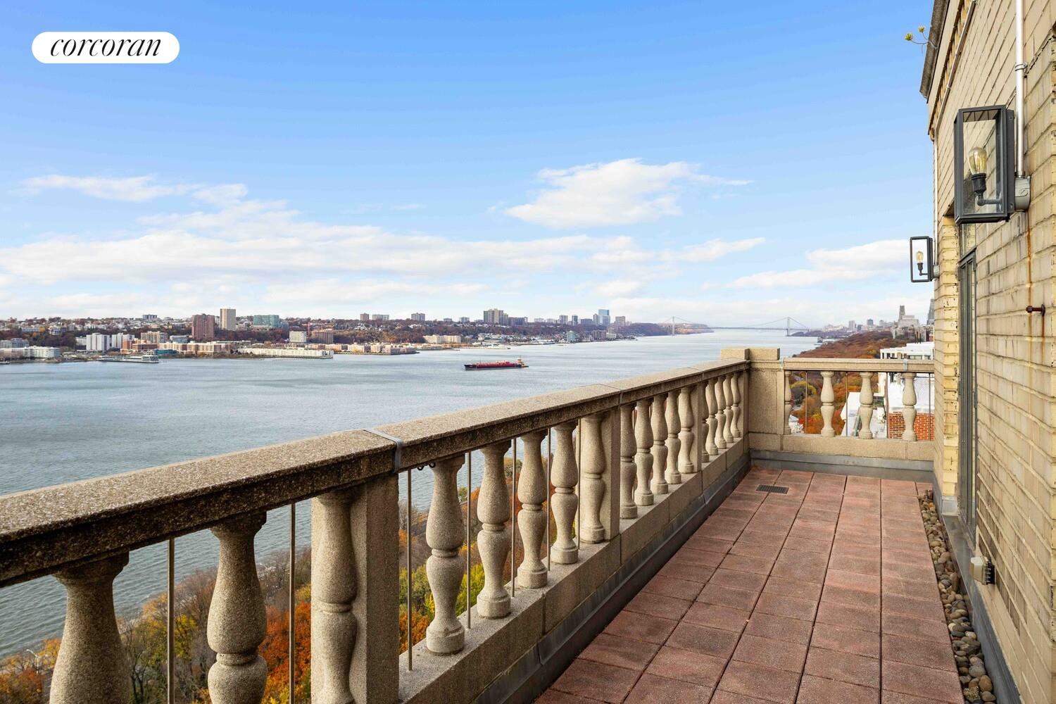 140 Riverside Drive, Unit 19HO Manhattan, NY 10024 - Photo 32 of 35 a view of city from balcony
