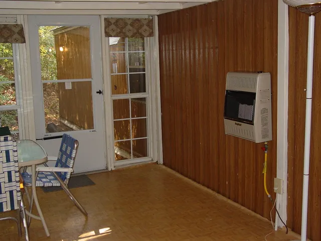 a view of a wooden fence