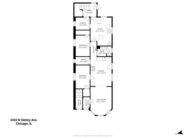 $850,000 | 3443 North Oakley Avenue, Chicago, IL 60618