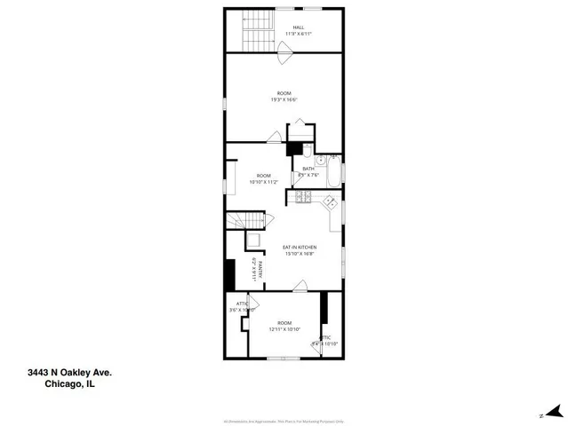 $850,000 | 3443 North Oakley Avenue, Chicago, IL 60618