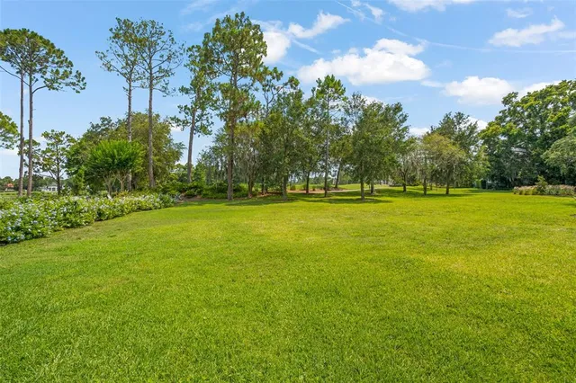 a view of a small space with a large window