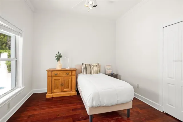 a view of a room with white door