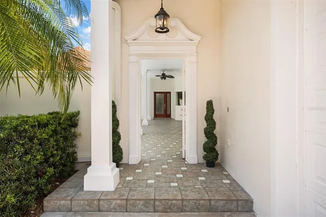 a view of a front door of the house