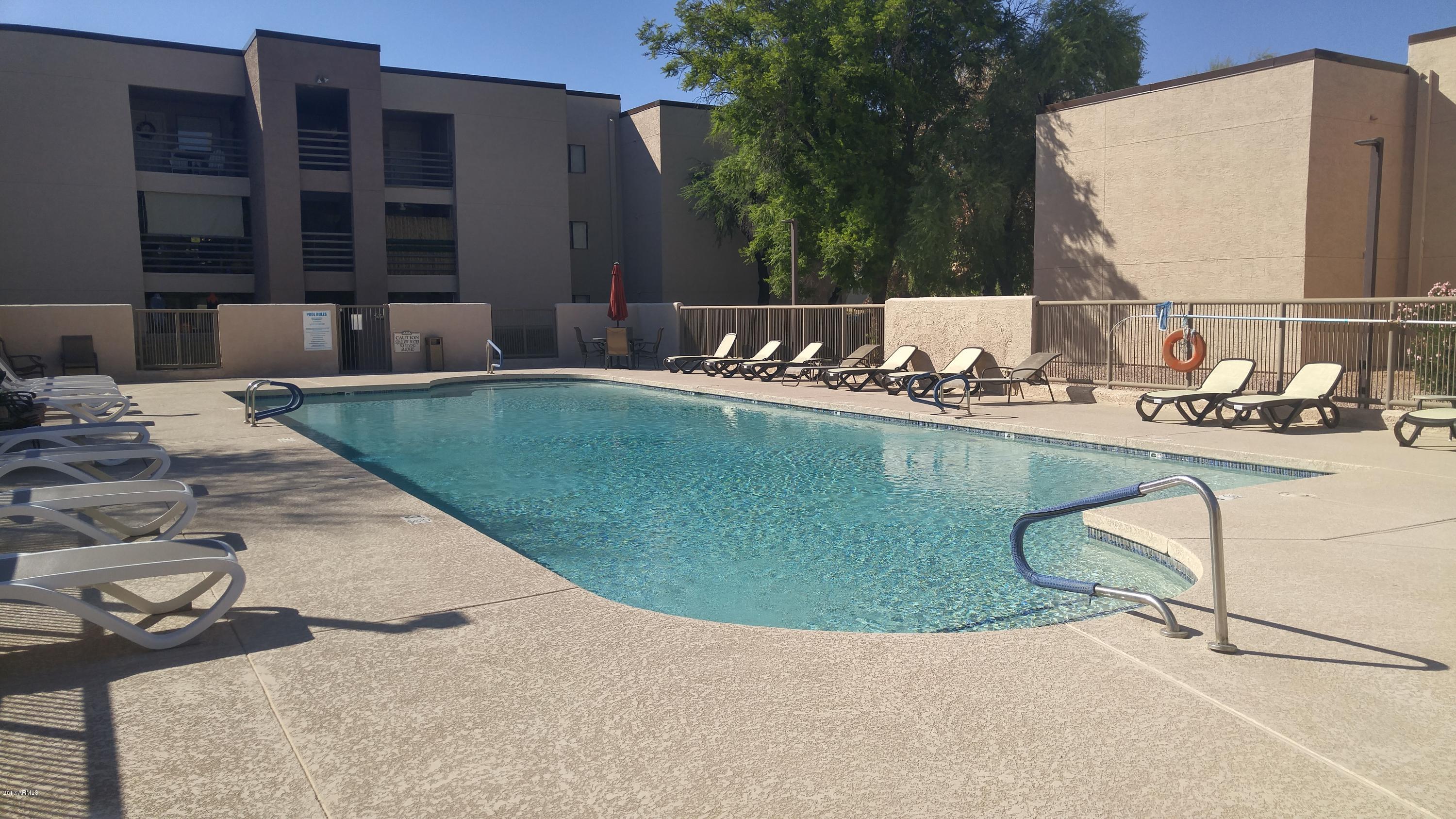 1340 North Recker Road, Unit 219 Mesa, AZ 85205 - Photo 5 of 41 a view of a swimming pool with a patio