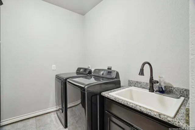 a swimming pool with outdoor seating and yard