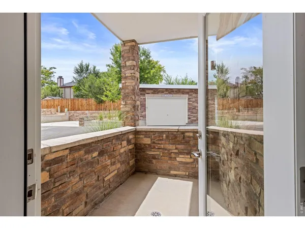 a view of an outdoor space and a window