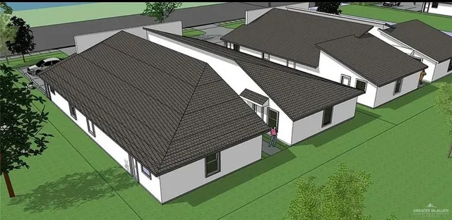 a view of a house with a yard