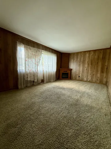 an empty room with a window