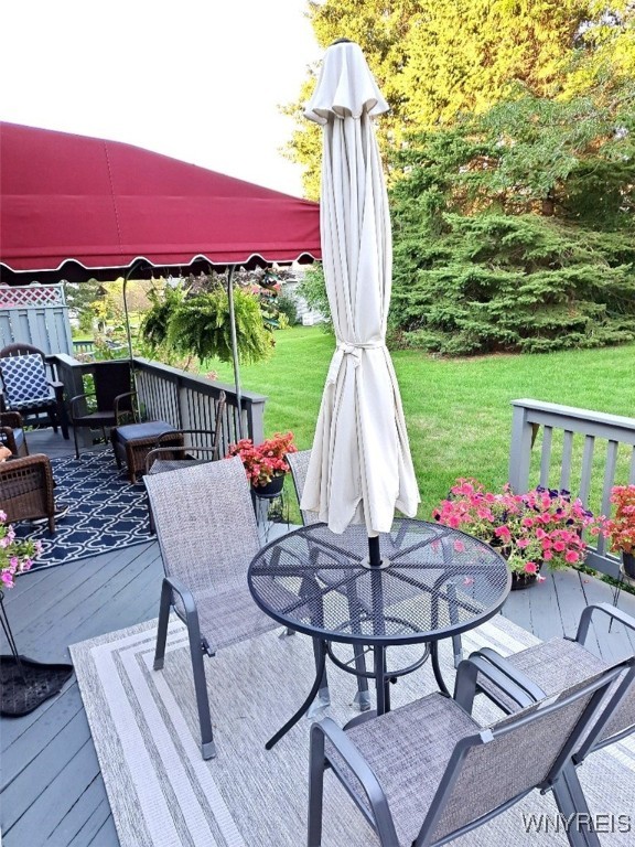 2850 Amsdell Road, Unit 1 Hamburg, NY 14075 - Photo 48 of 50 Backyard deck + pretty awning