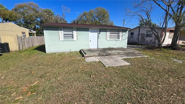 a backyard of a house