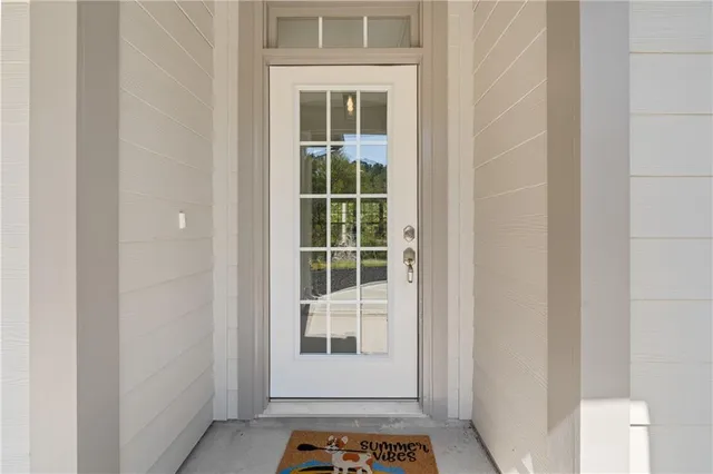 a view of a large window with an outdoor view