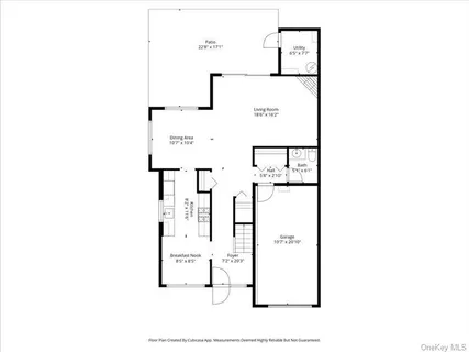 a picture of a wall with a white building