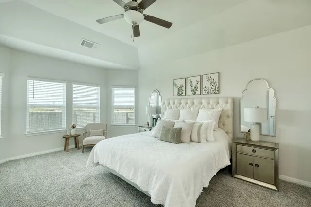 a workspace with furniture window and wooden floor