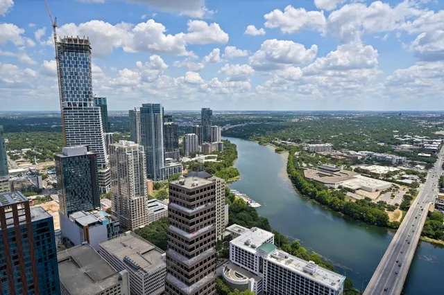 a view of a city from a lake