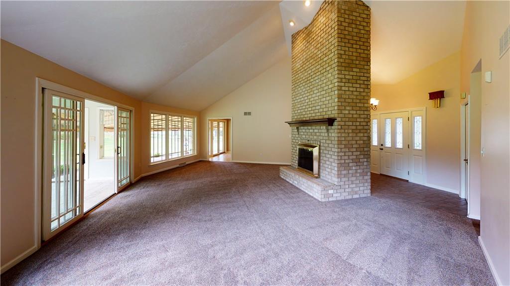 160 Robinson Run Road Butler, PA 16002 - Photo 8 of 25 Vaulted Ceilings in Living Room, Opens to Sun Room
