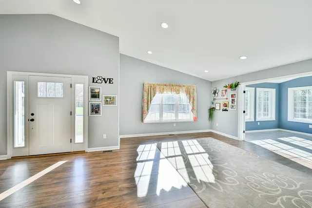 a view of an empty room and window