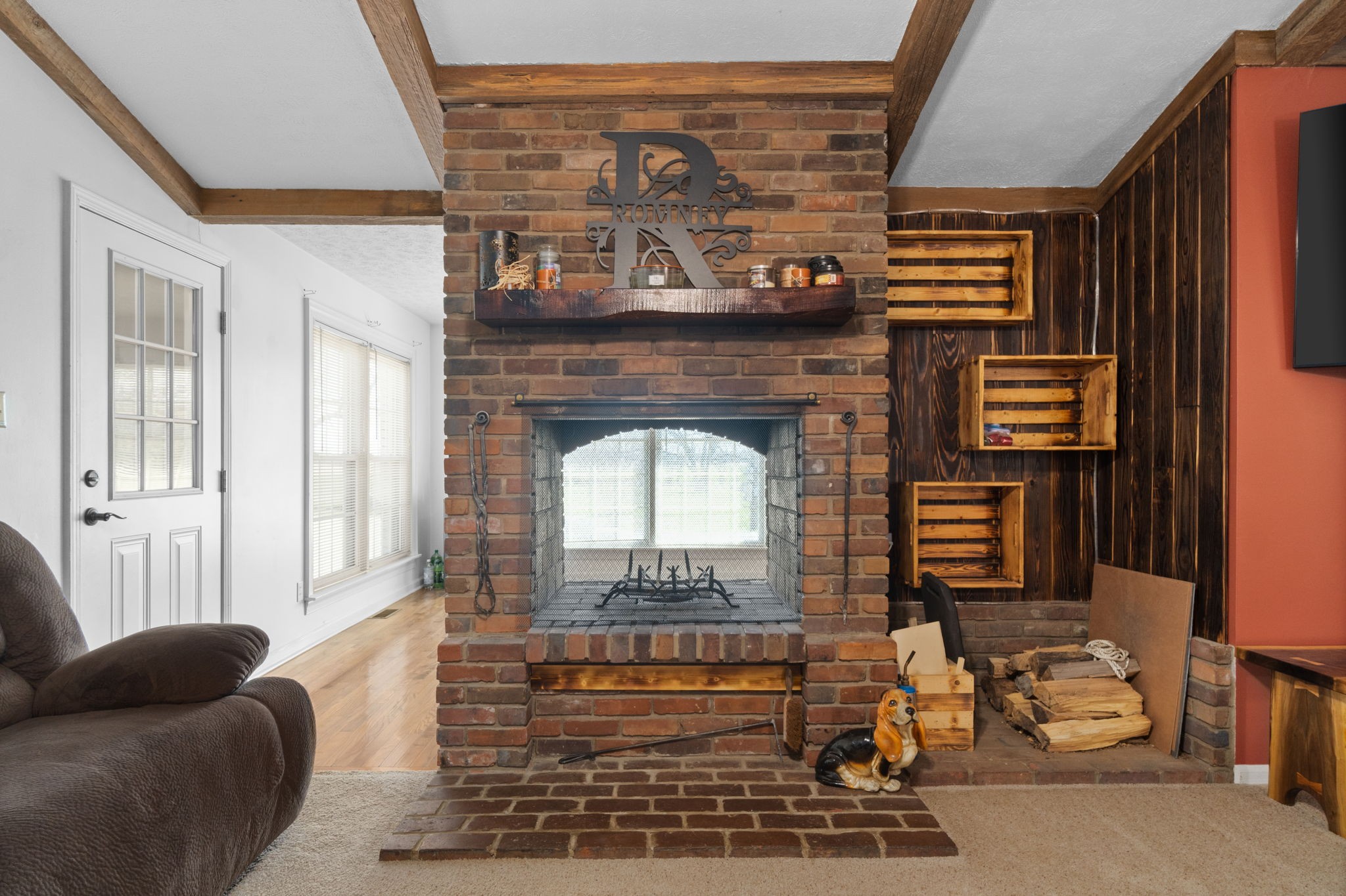 5150 Cadiz Road Hopkinsville, KY 42240 - Photo 22 of 45 a living room with furniture and a fireplace