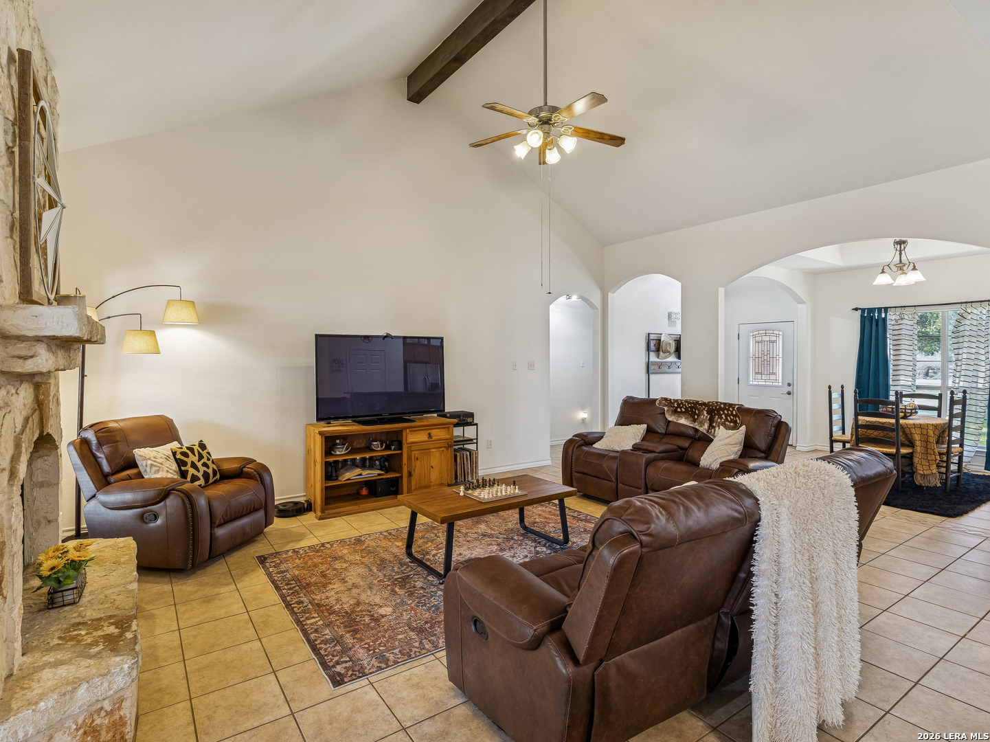 604 Guadalupe Drive Spring Branch, TX 78070 - Photo 13 of 54 a living room with furniture and a chandelier