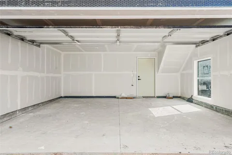 a view of a garage
