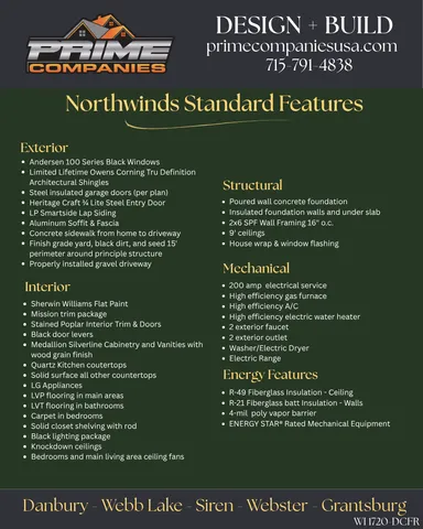 $414,900 | 4610 Setting Sun Terrace, Danbury, WI 54830