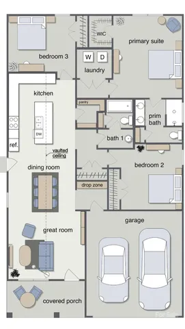an aerial view of a residential houses with outdoor space and trees