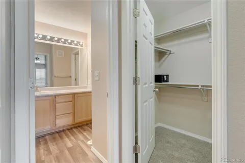 a view of walk in closet with window