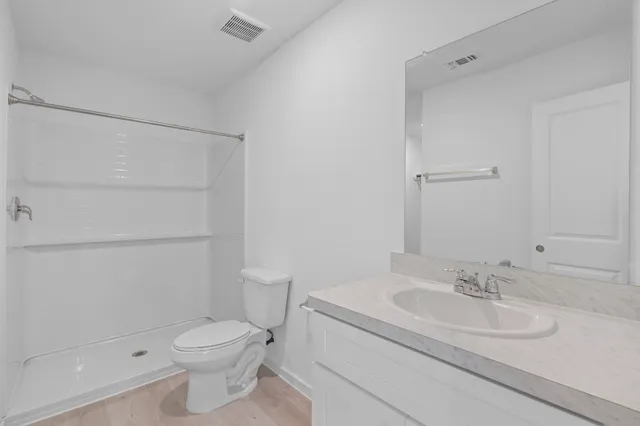 a view of small space with racks on the wall