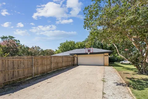 a house view with a backyard