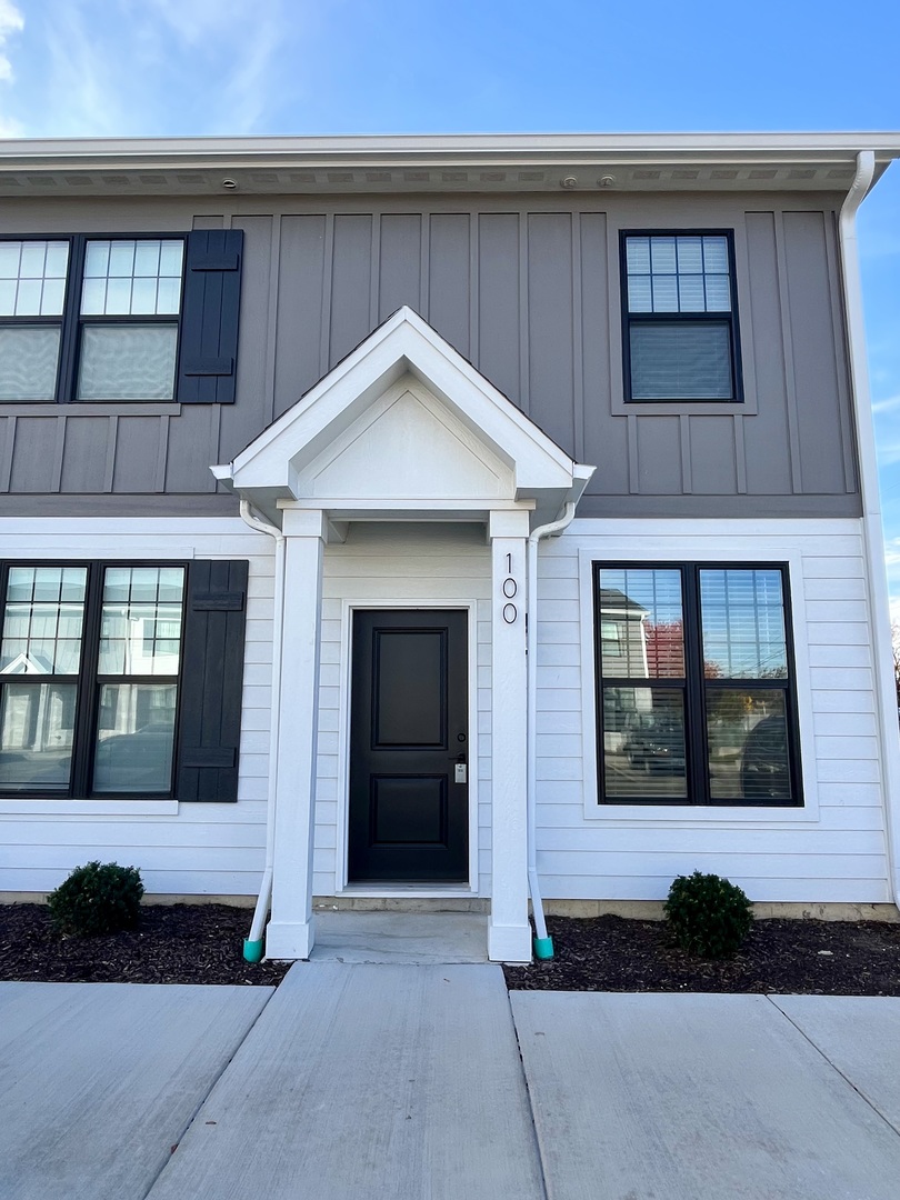 a front view of a house